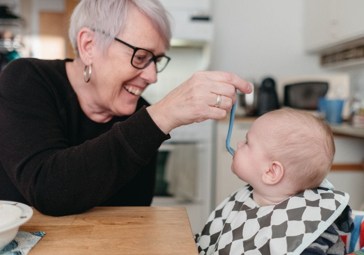 Mormor och barn