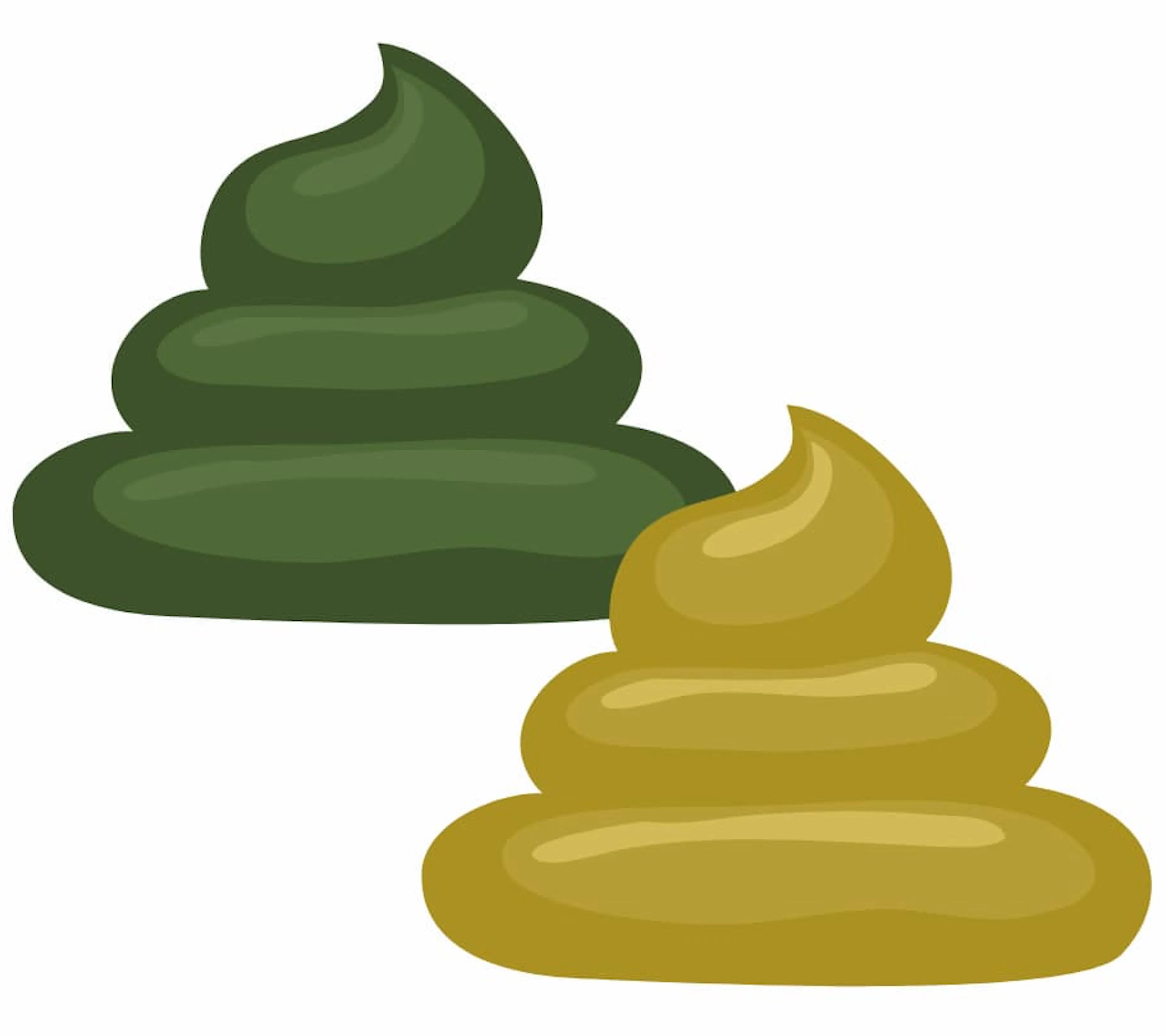 illustration av grön och gult bajs