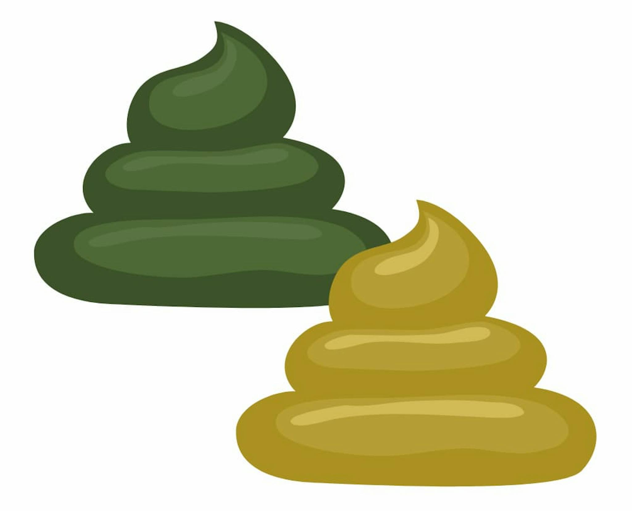 illustration av grön och gult bajs