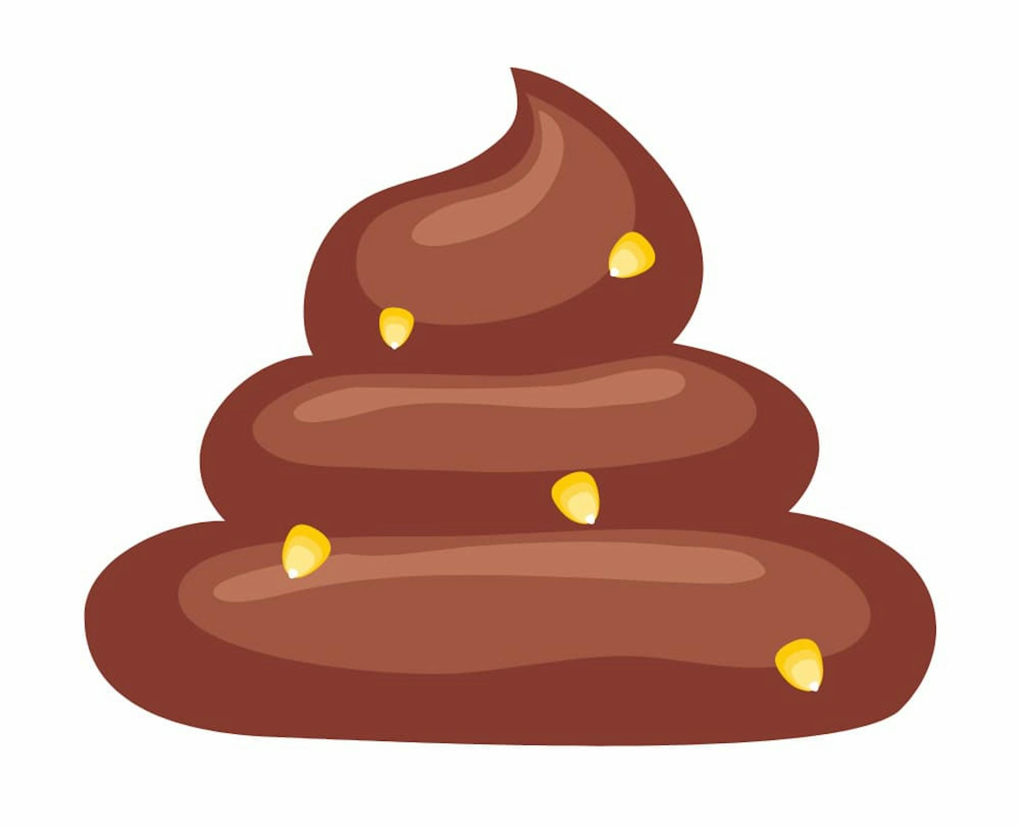 illustration av bajs med majs i