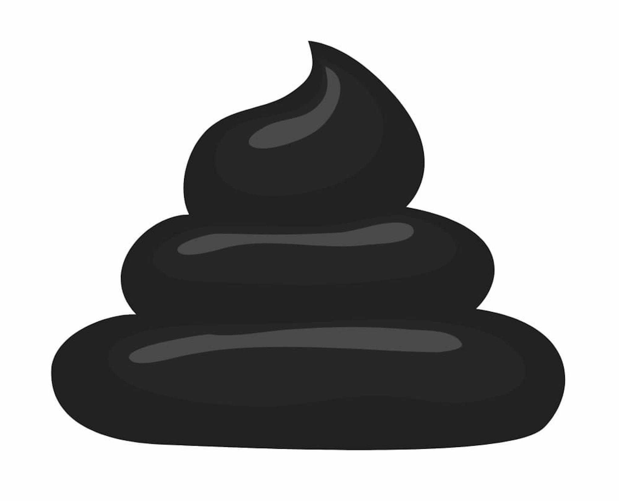 illustration av svart bajs