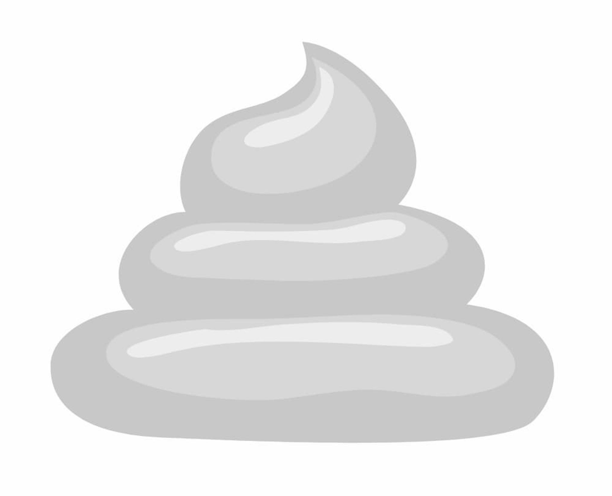illustration av vitt/grått bajs