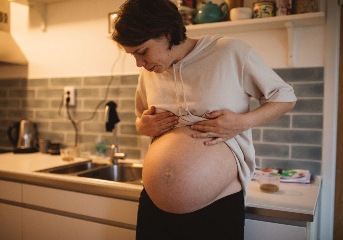 Gravid kvinna sent