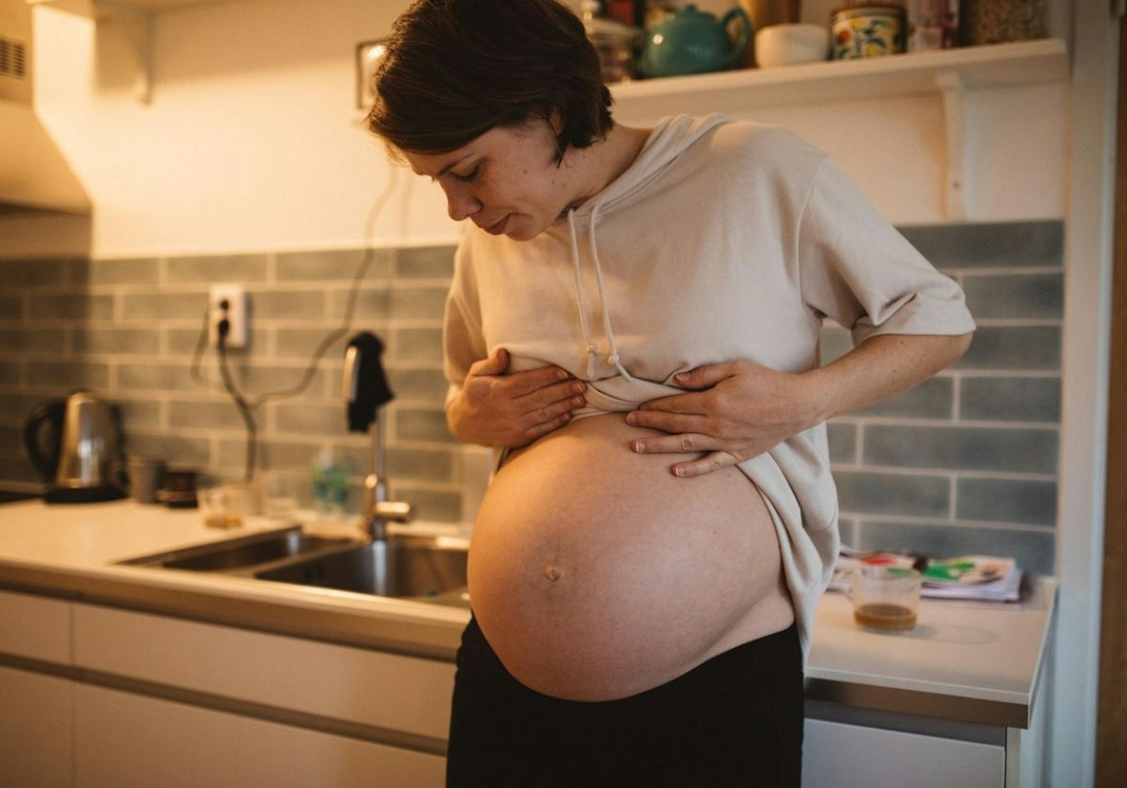 Gravid kvinna sent