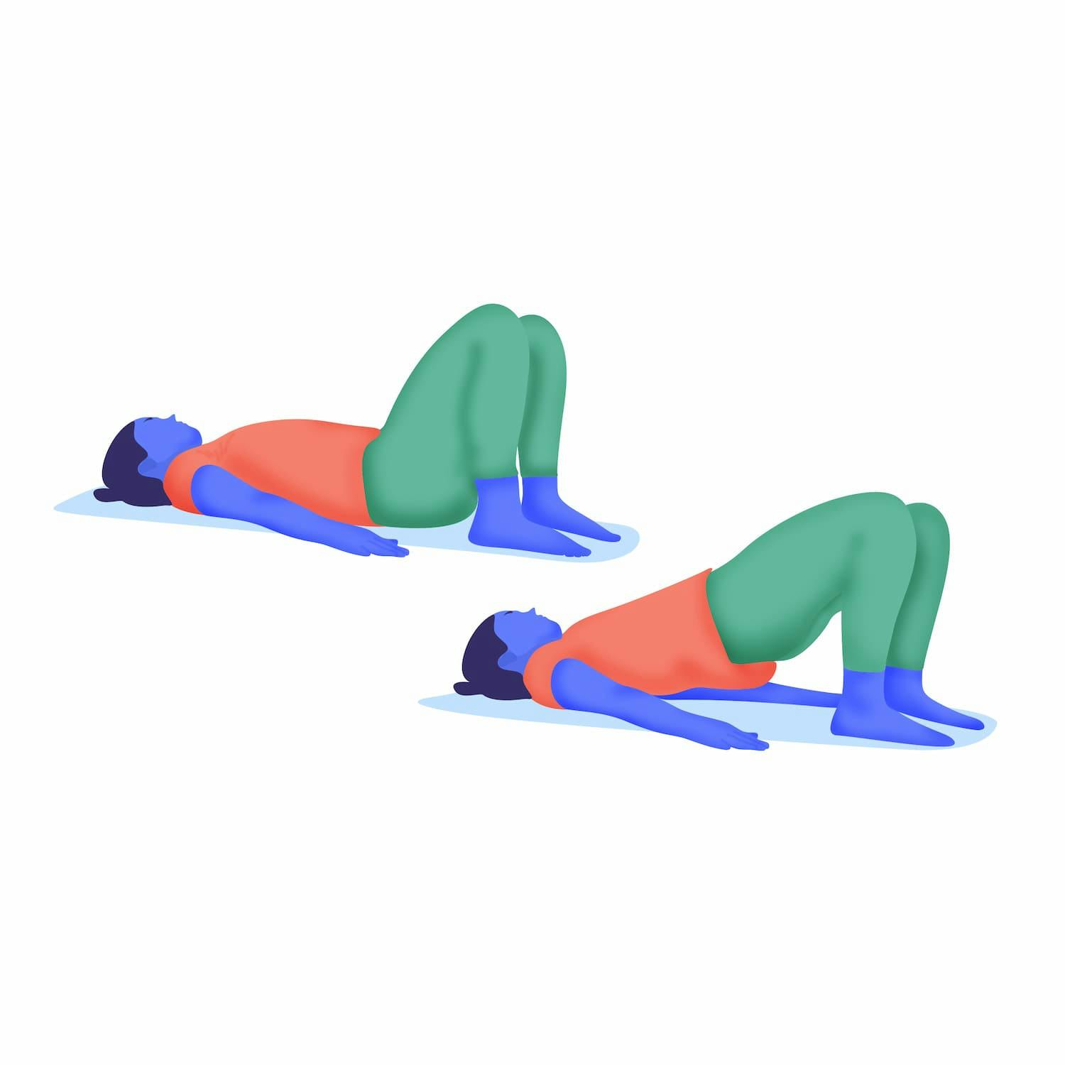 Två kvinnor på liggandes på golvet