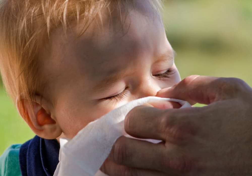 Bebis som snyter sig