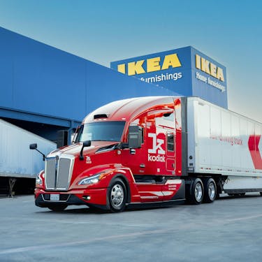 Kodiak truck next to IKEA center