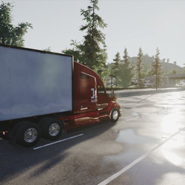 Image of the Kodiak truck in simulation
