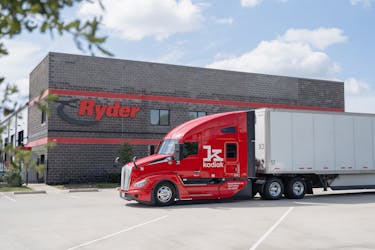 Kodiak truck parked in front of a Ryder facility