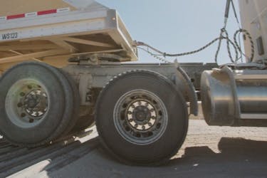 A Kodiak Driver-equipped truck encounters a negative obstacle