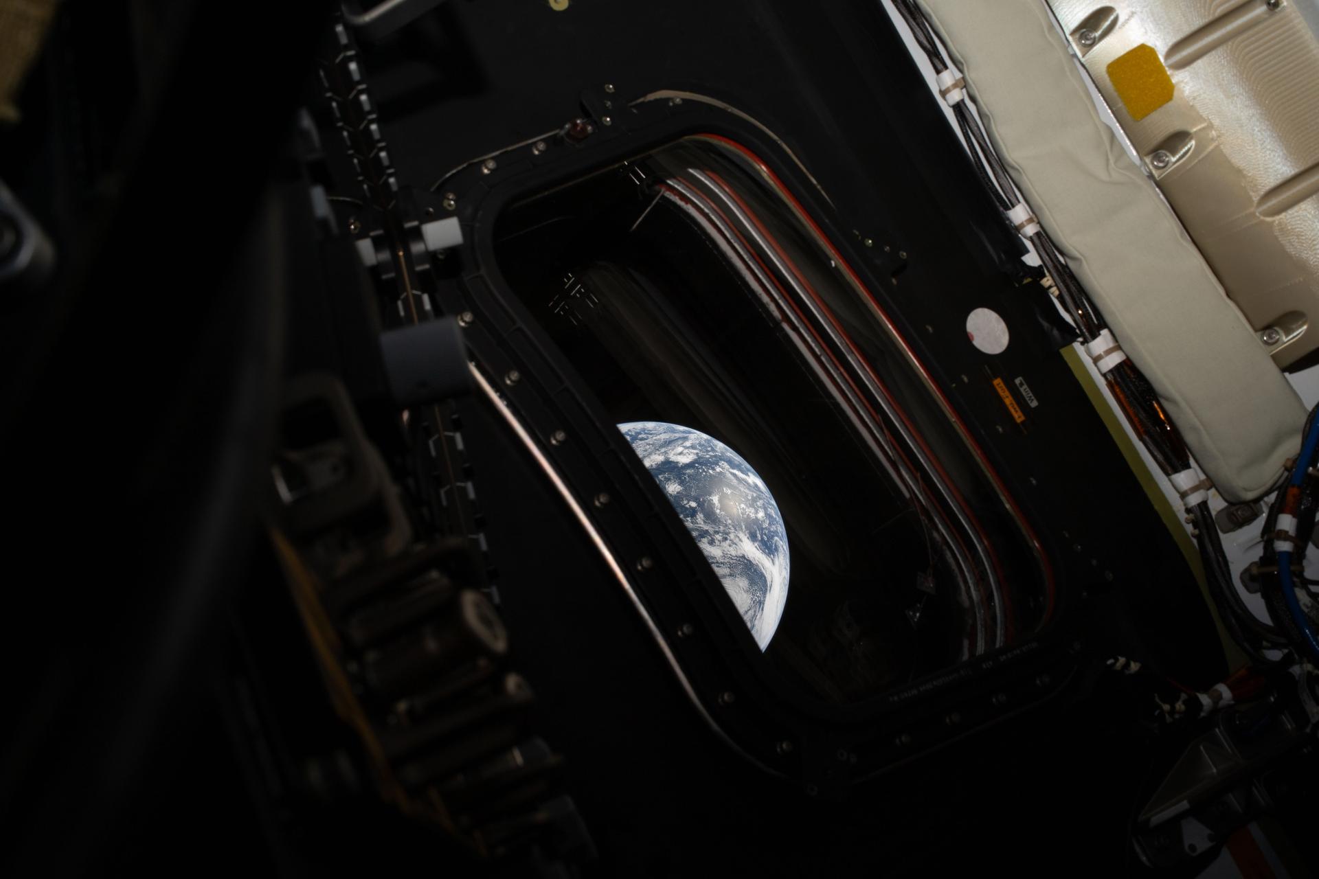 A view of Earth taken by NASA astronaut and Artemis II commander Reid Wiseman from one of the Orion spacecraft's four main windows after completing the translunar injection burn on April 2, 2026.

Image Credit: NASA
