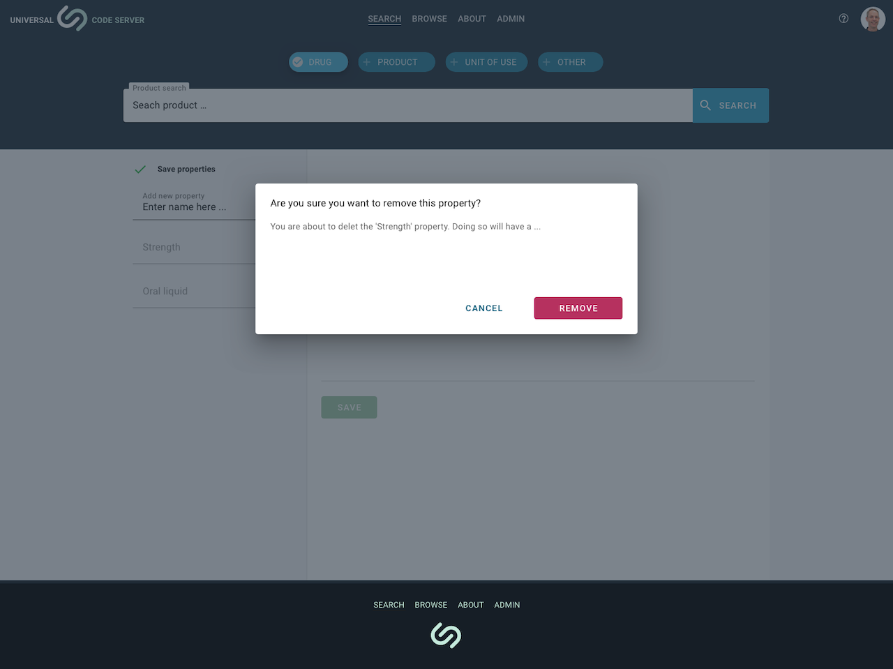 Sustainable solutions - Universal code server - Product edit