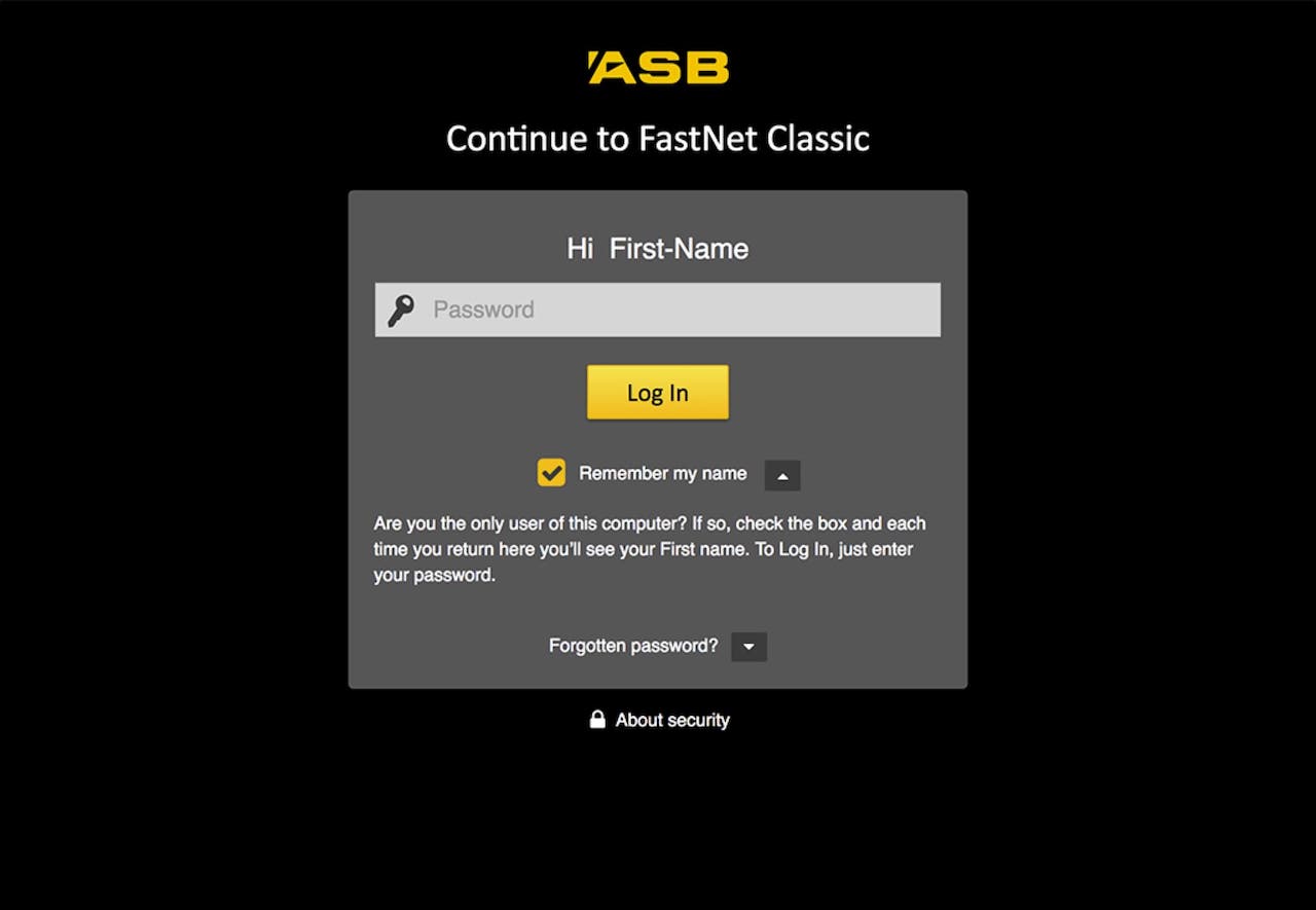 ASB Bank - Single Sign On - Continue