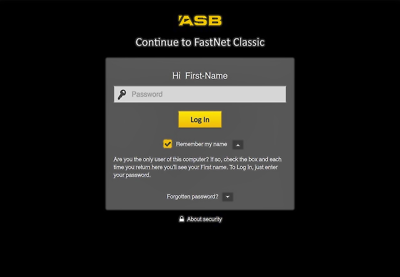 ASB Bank - Single Sign On - Continue