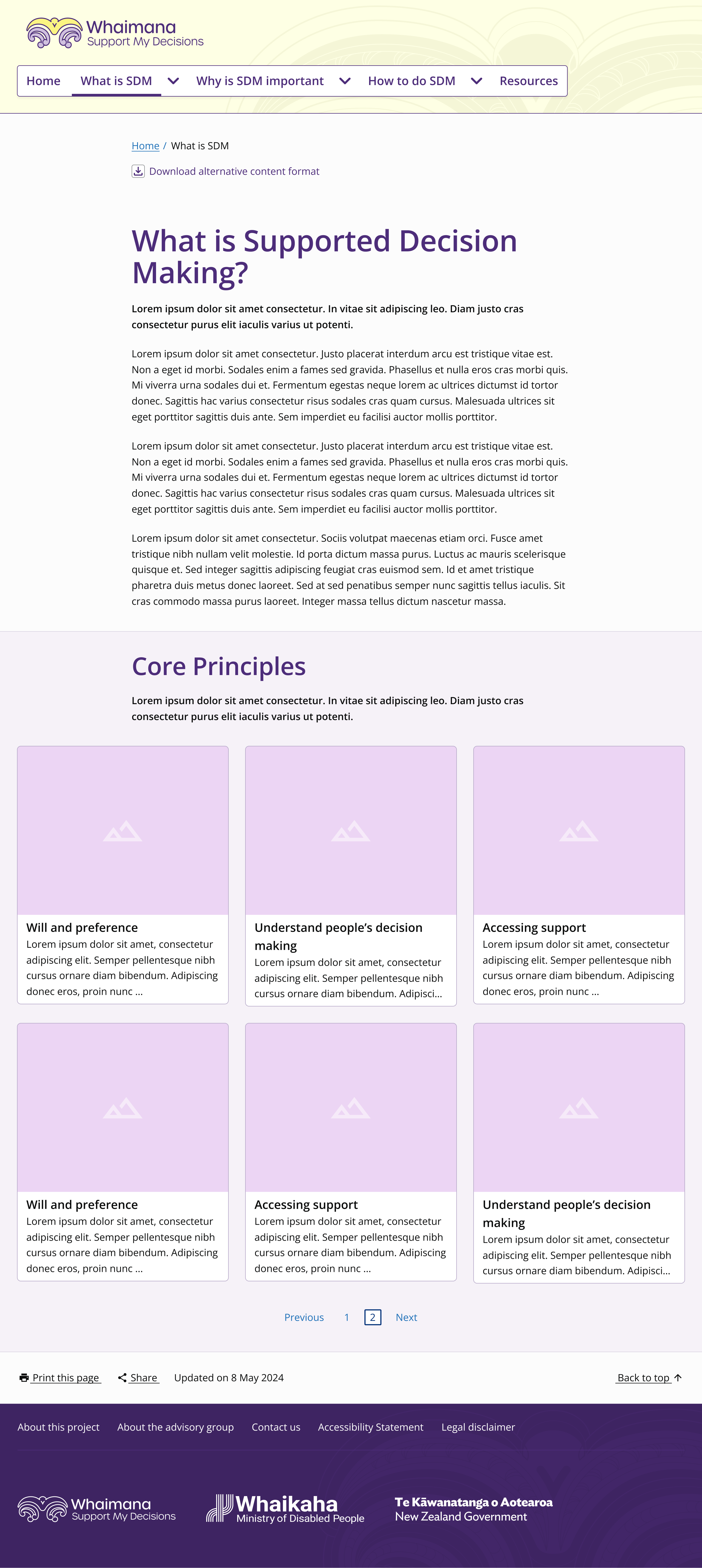 What is SDM Landing page - Screenshot