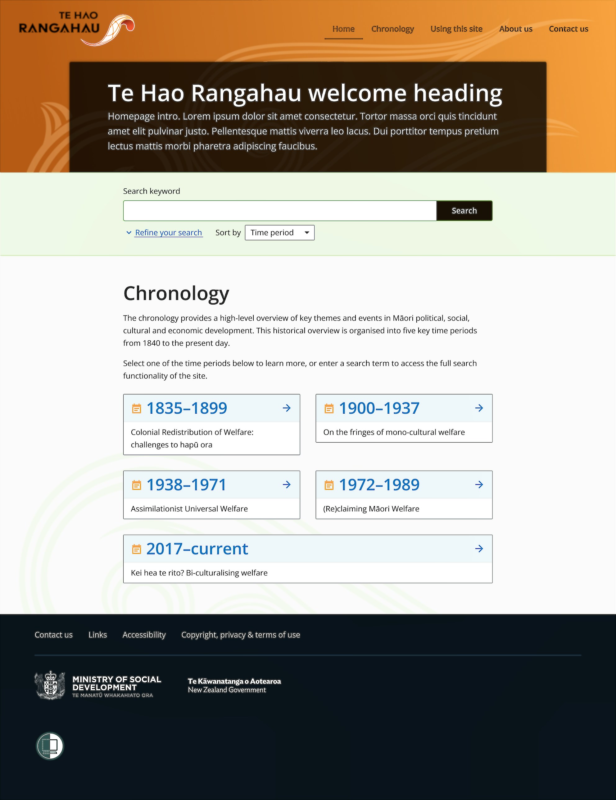 Te Hau Rangahau - Hompage - Screenshot