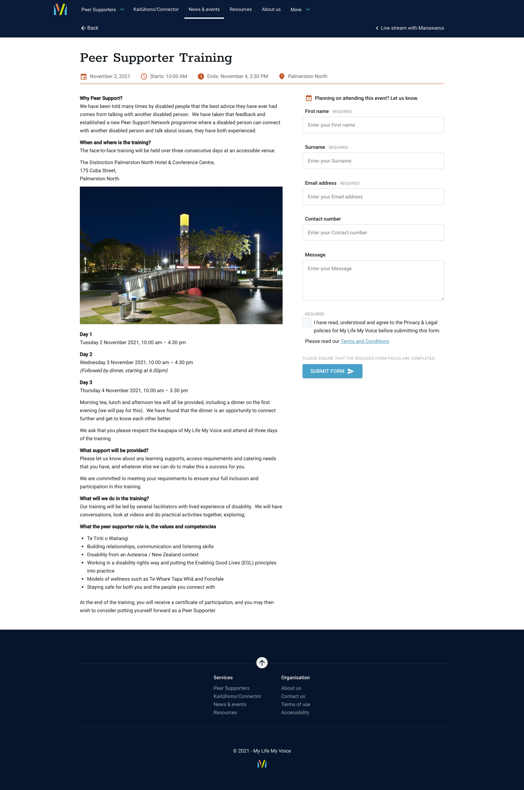 My Life My Voice- Events - Screenshot