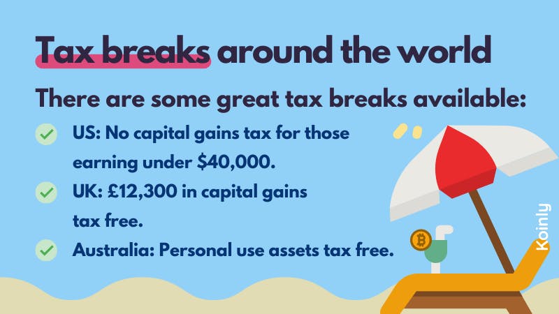 Koinly crypto tax calculator - tax breaks worldwide