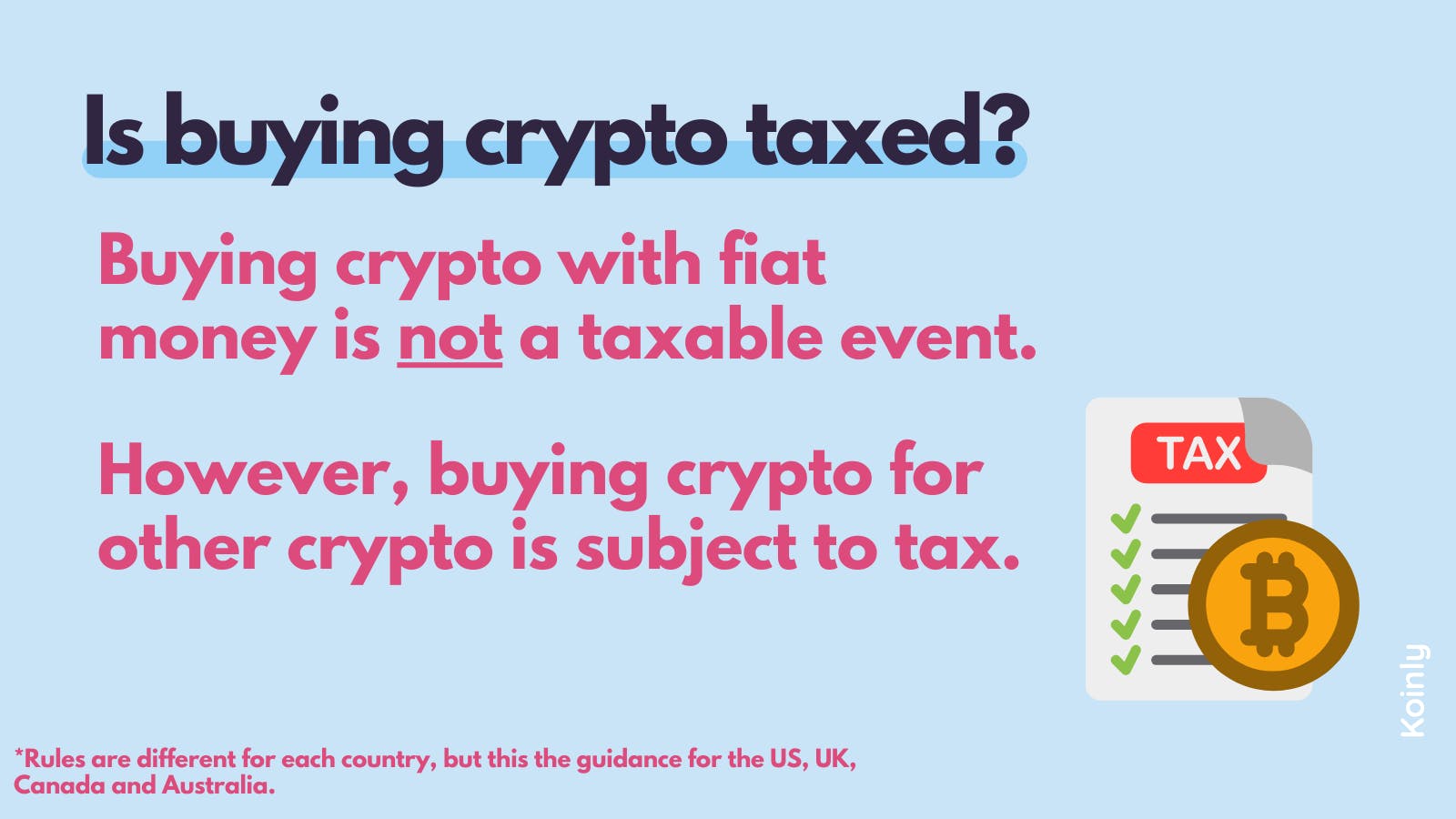 How is buying crypto taxed
