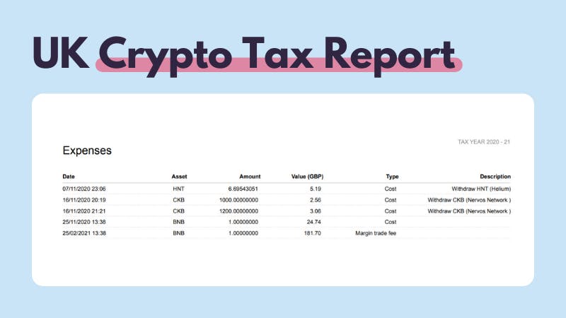 free crypto tax report