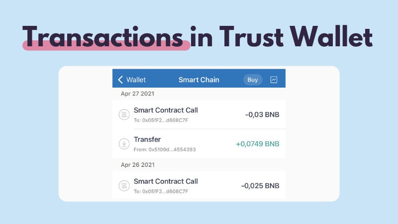 Trust Wallet transactions example