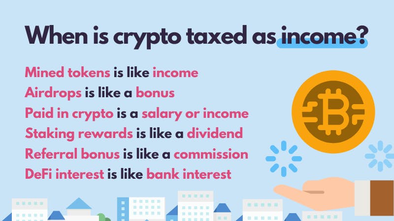When is crypto taxed as income?