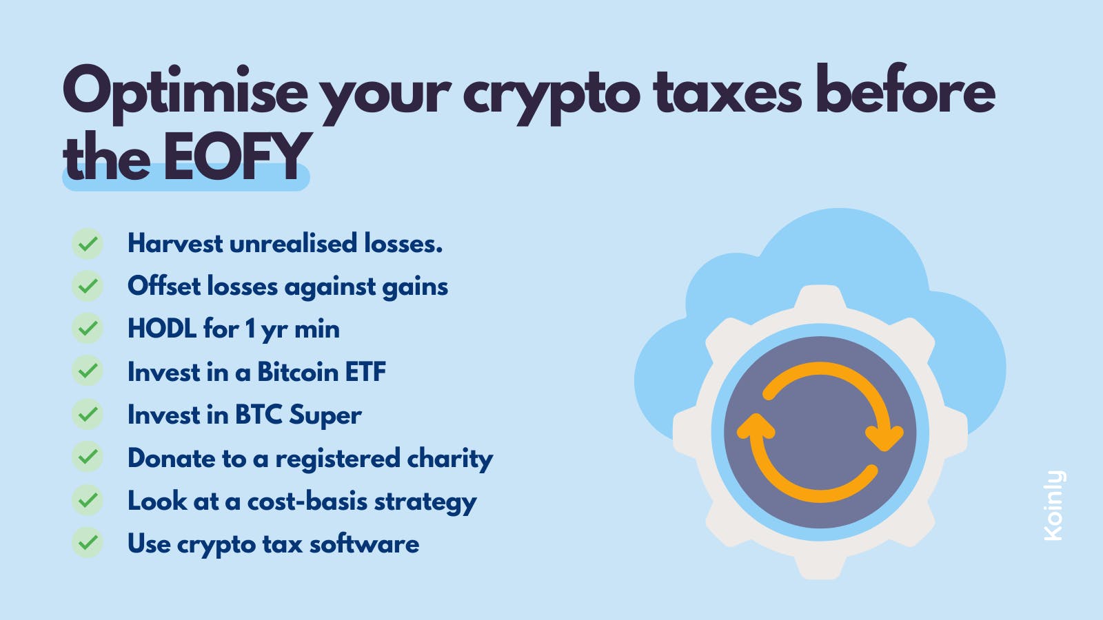 Optimise your crypto taxes before the EOFY