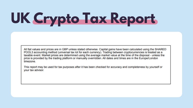 UK crypto tax report cost basis method 