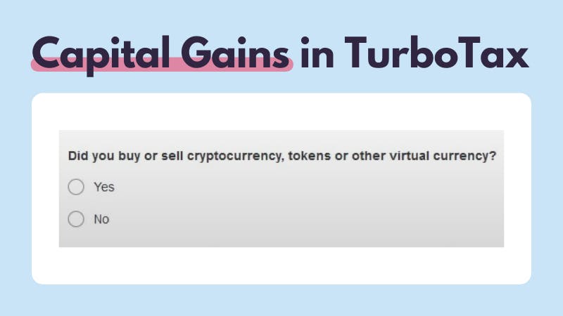 Crypto Capital Gains TurboTax Canada
