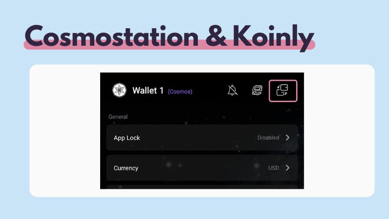 Switch Wallet Icon in Cosmostation