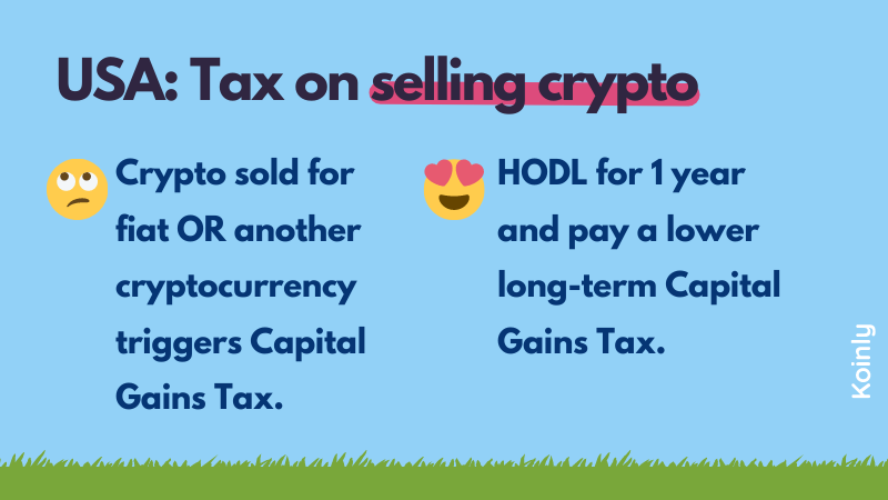 USA selling crypto tax