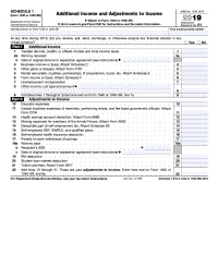 Tax form Schedule 1 - Form 1040