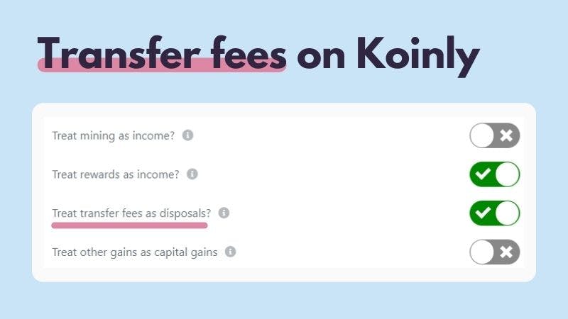 crypto deposits between wallets and fees taxes