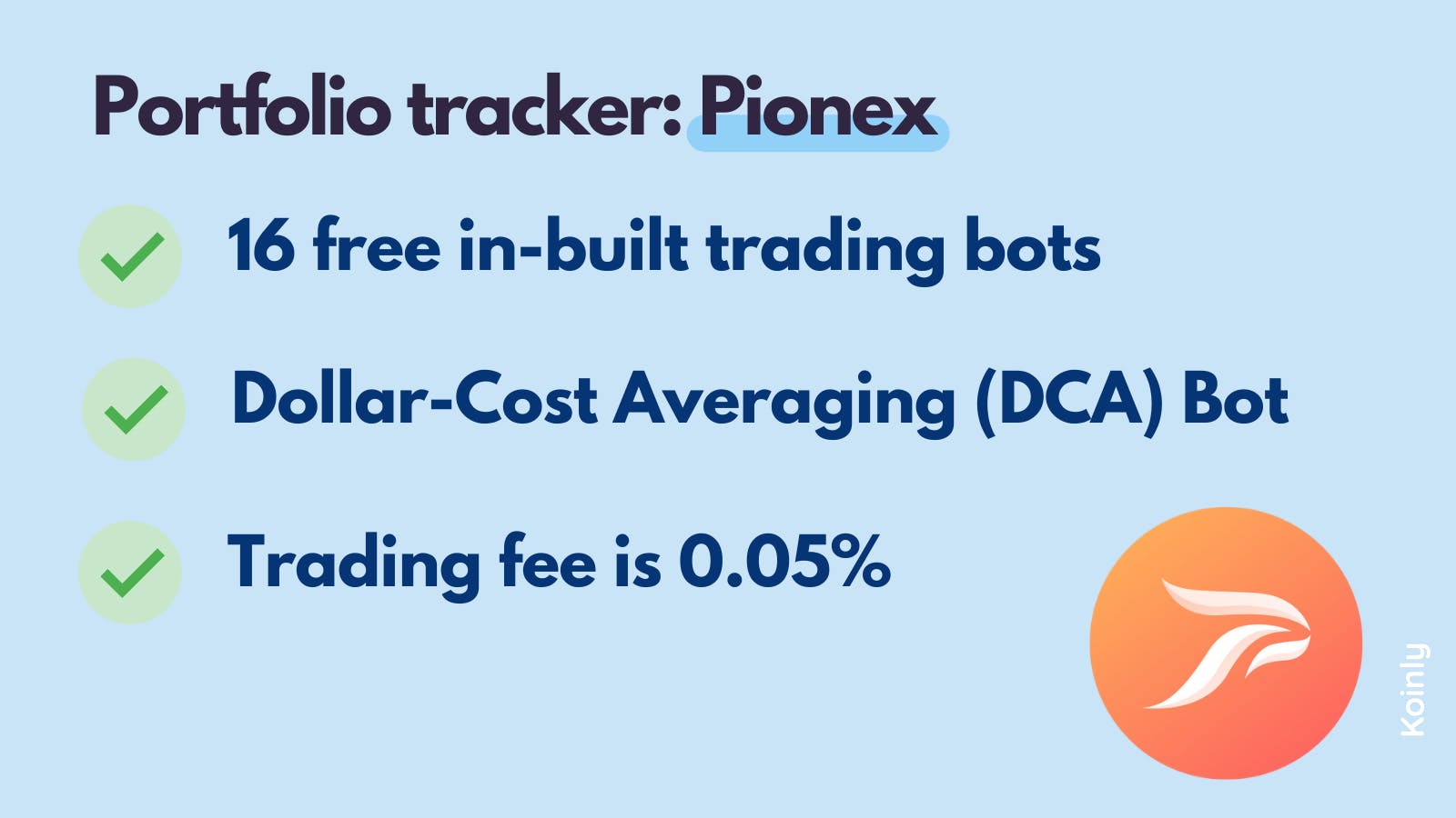 Pionex crypto portfolio tracker features