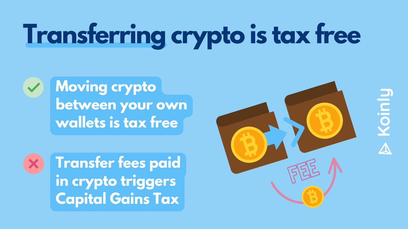 Transferring crypto is tax free