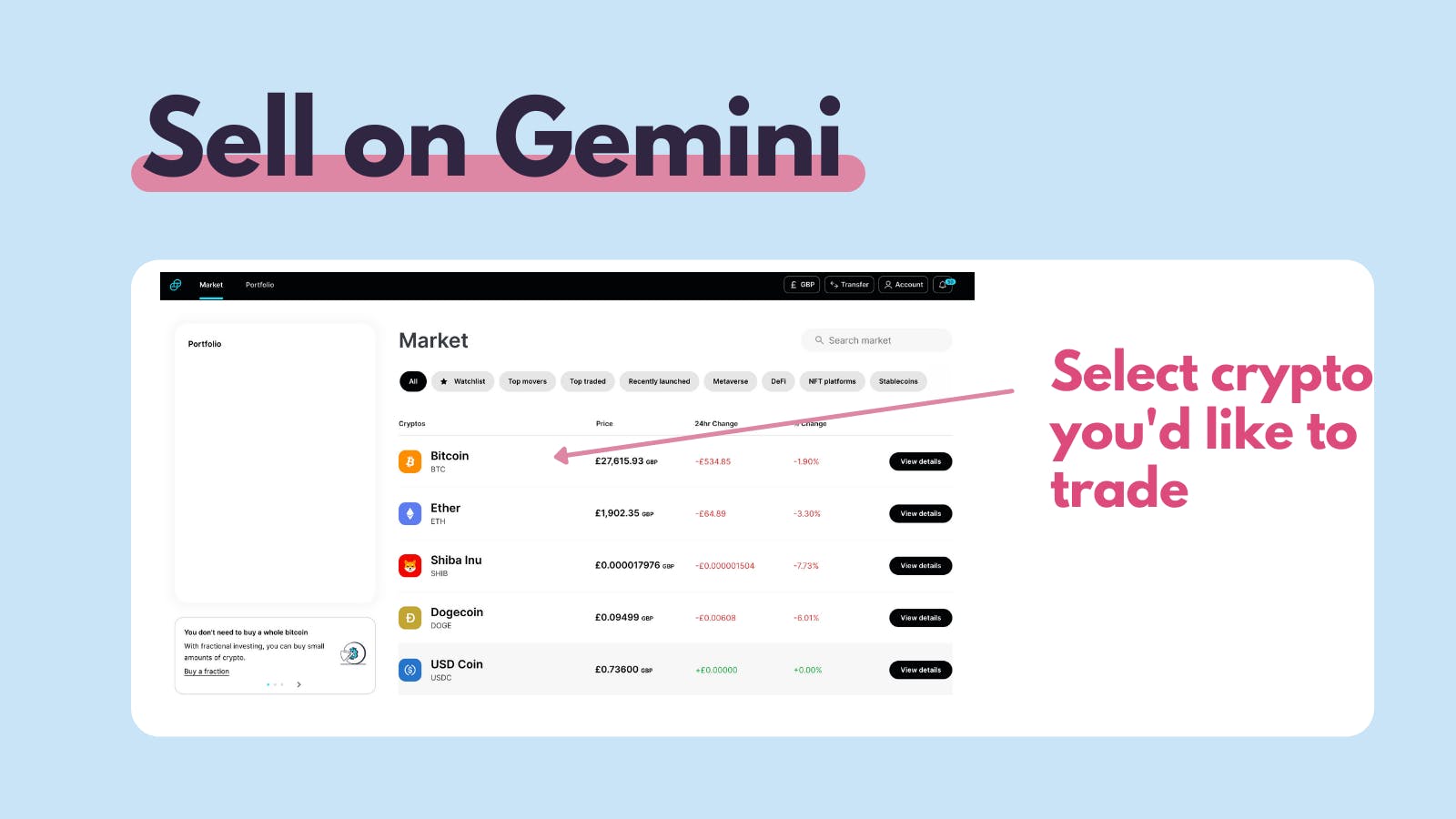 how to sell crypto for cash