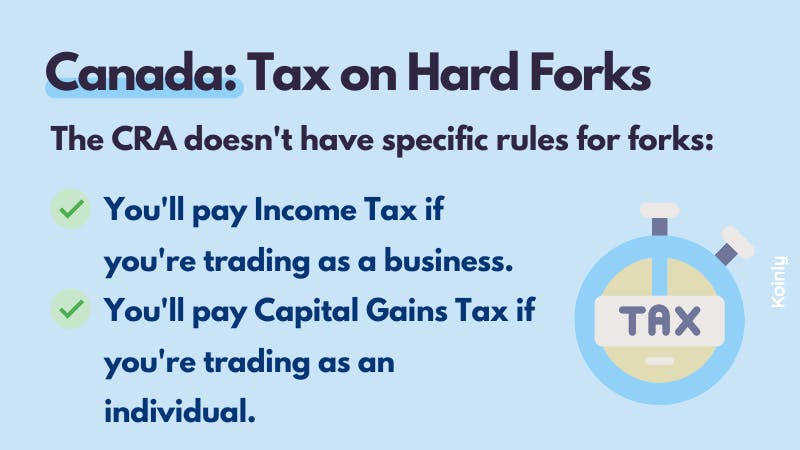 hard forks tax Canada