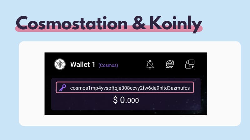 Cosmostation Cosmos wallet address