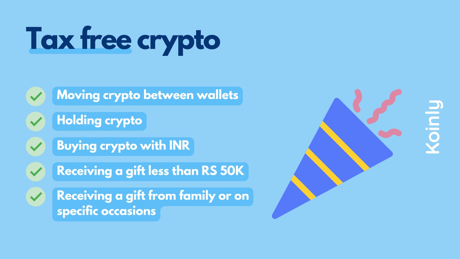 Tax free crypto India