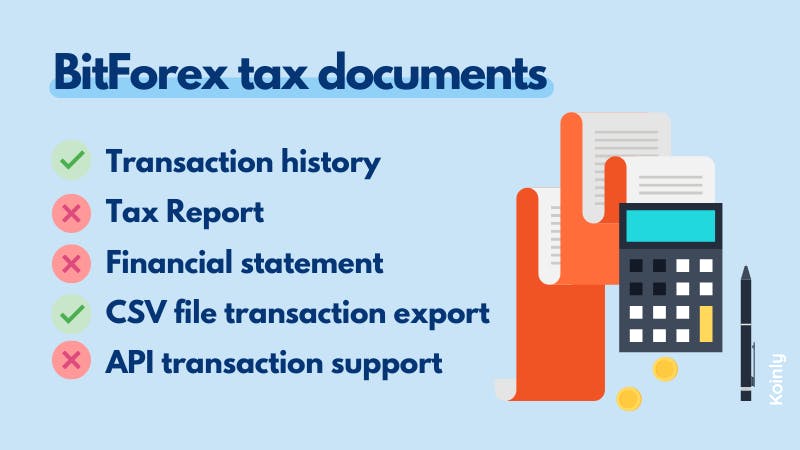 BitForex tax documents
