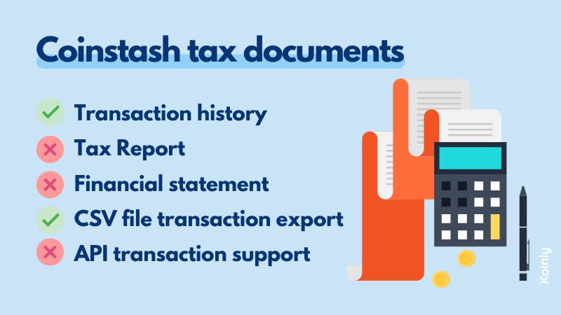 Coinstash tax documents