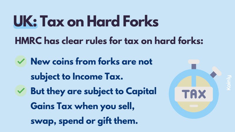 Koinly crypto tax calculator - UK tax on hard forks