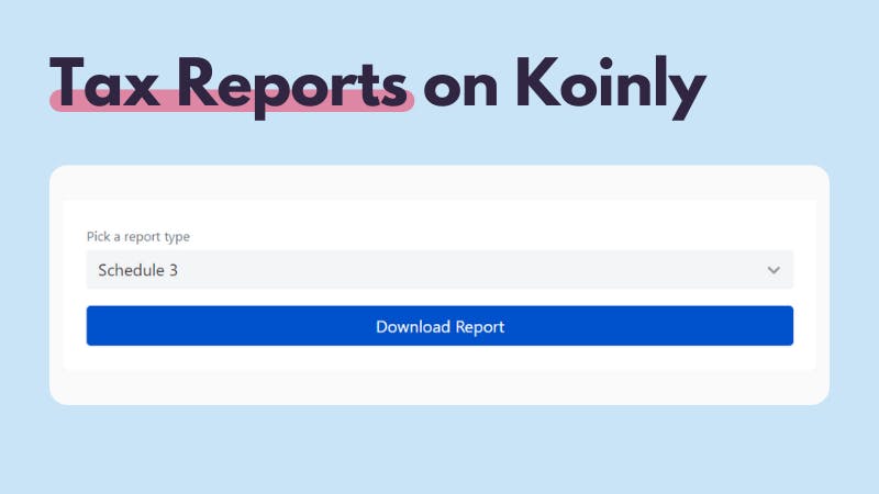 Koinly Canada crypto tax Schedule 3 Tax Report
