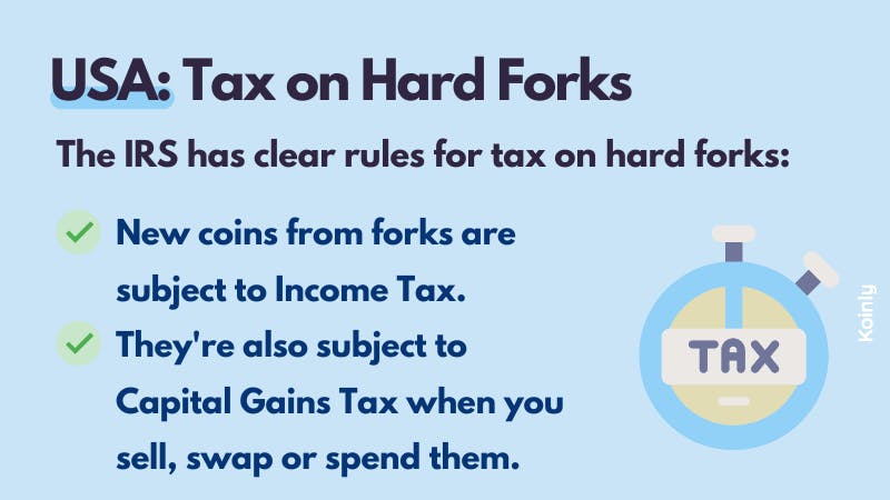 Koinly crypto tax calculator - USA tax on hard forks
