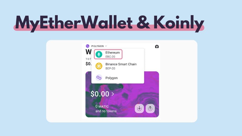 Select the Ethereum blockchain in MyEtherWallet