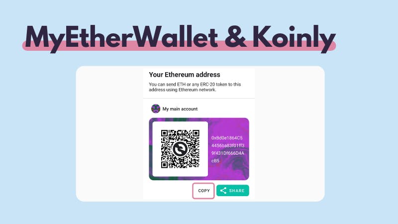 Copy your Ethereum public address