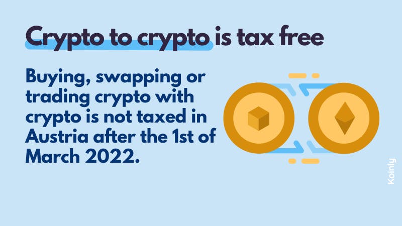 Crypto to crypto trades are tax free