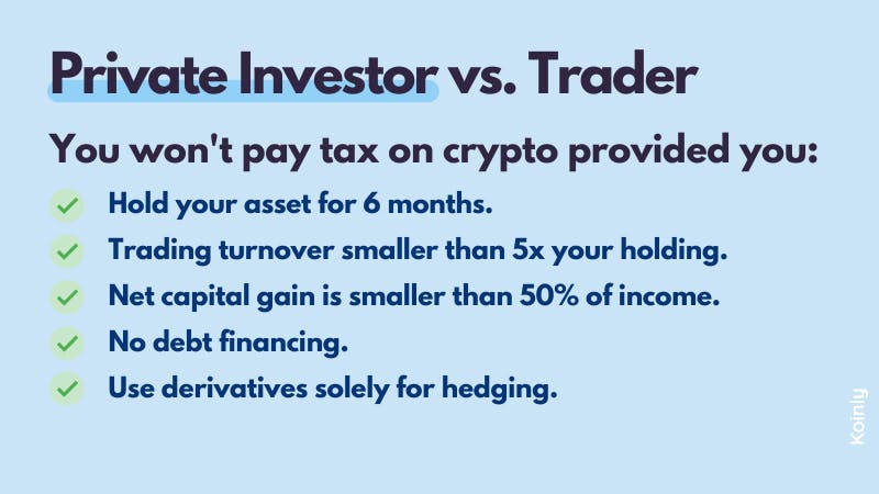 Private investor vs. trader Switzerland