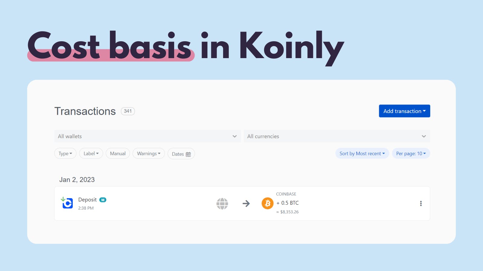 How To Calculate Cost Basis in Crypto & Bitcoin | Koinly