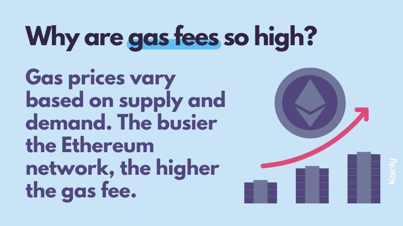 Koinly crypto tax calculator - why do gas fees change
